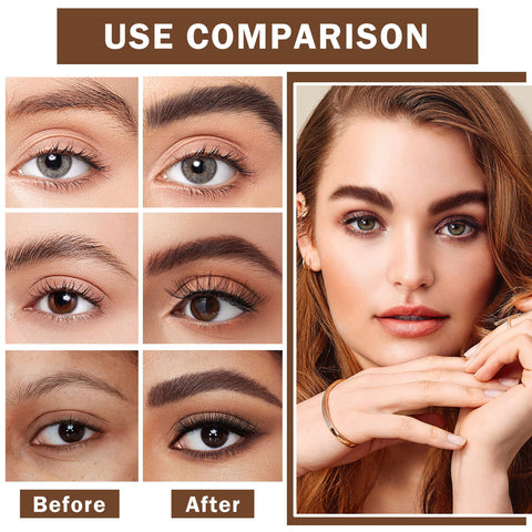 ZHISHUDL Eyebrow Gel Brown Eye Brow Gel Long-Lasting Tinted Brow Gel Eyebrow Filler Shaping Natural plump Brows,Eyebrow Makeup Kit with Brush - 02 Brown