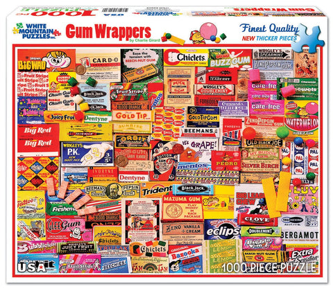 White Mountain Puzzles Gum Wrappers - 1000Piece Jigsaw Puzzle