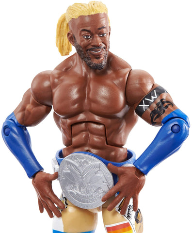 WWE Top Picks Elite Kofi Kingston Action Figure with Universal Championship6 in Posable Collectible Gift for WWE Fans Ages 8 Years Old and Up