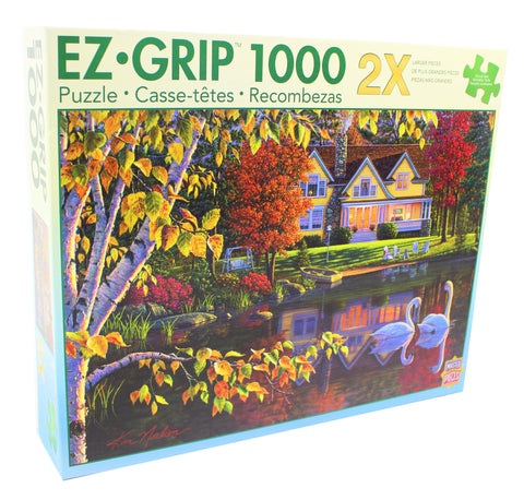 MasterPieces Autumn Reflections EZ Grip Jigsaw Puzzle, Art by Kim Norlien, 1000-Piece