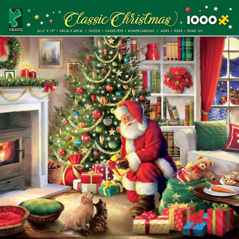 Ceaco Classic Christmas - SantaÃ¢â‚¬â„¢s Visit Jigsaw Puzzle, 1000 Pieces