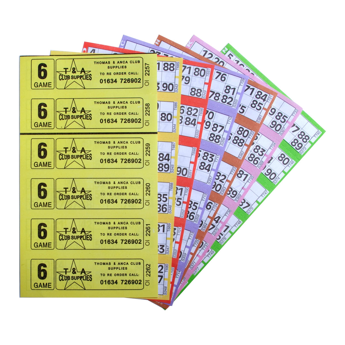 Jumbo 3000 6 PAGE GAMES BINGO TICKETS 6 TO VIEW BINGO BOOKS