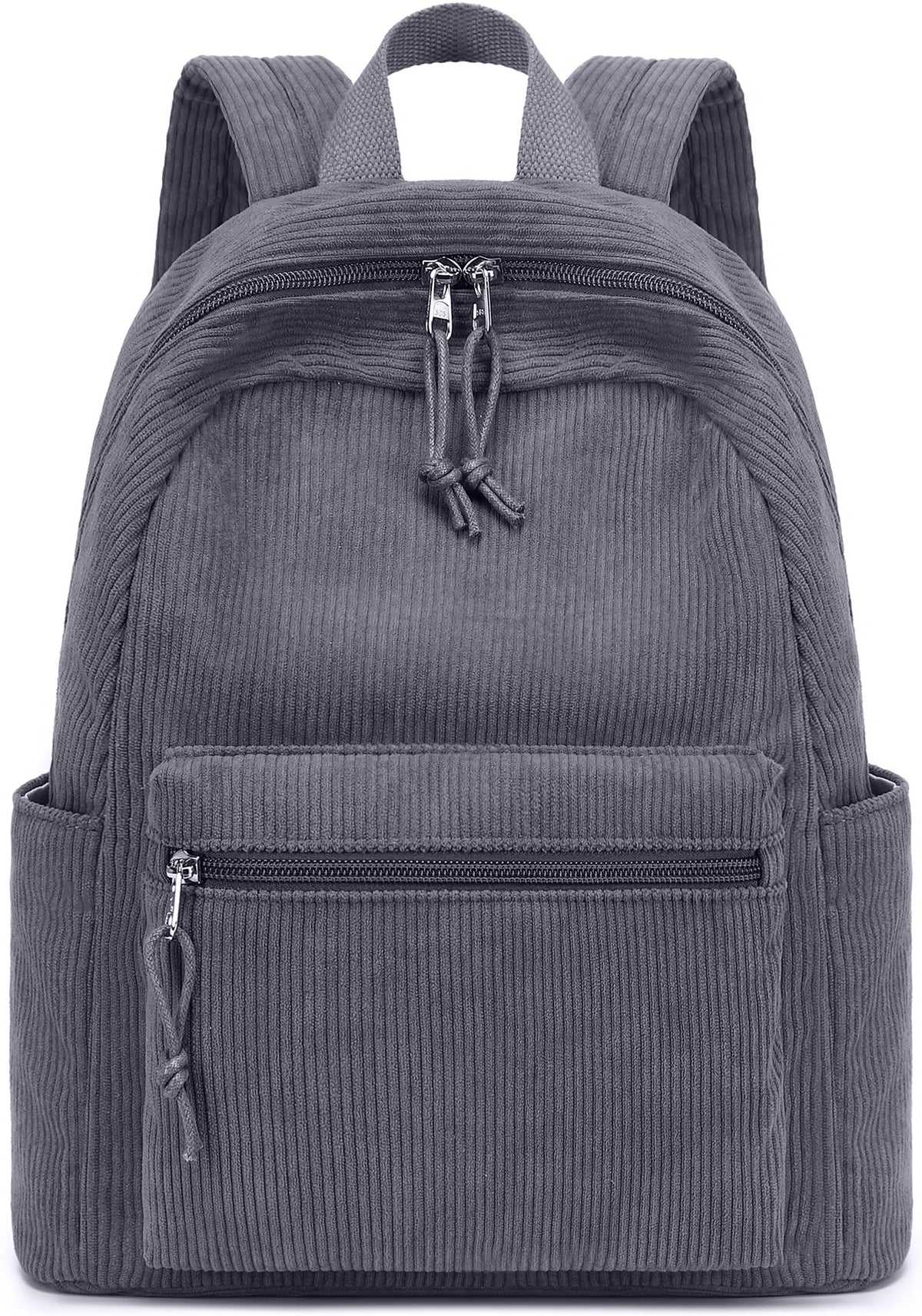 Bluboon Girls Mini Backpack Womens Small Backpack Purse Teens Cute Casual School Bookbag, Corduroy Grey, Mini, Fashion