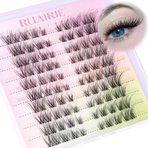 Lash Clusters Eyelash Extensions Wispy Natural Eyelash Clusters 80pcs DIY Lash Extensions 8-16MM Individual Lashes Clear Band Wispy Lash Clusters by Ruairie