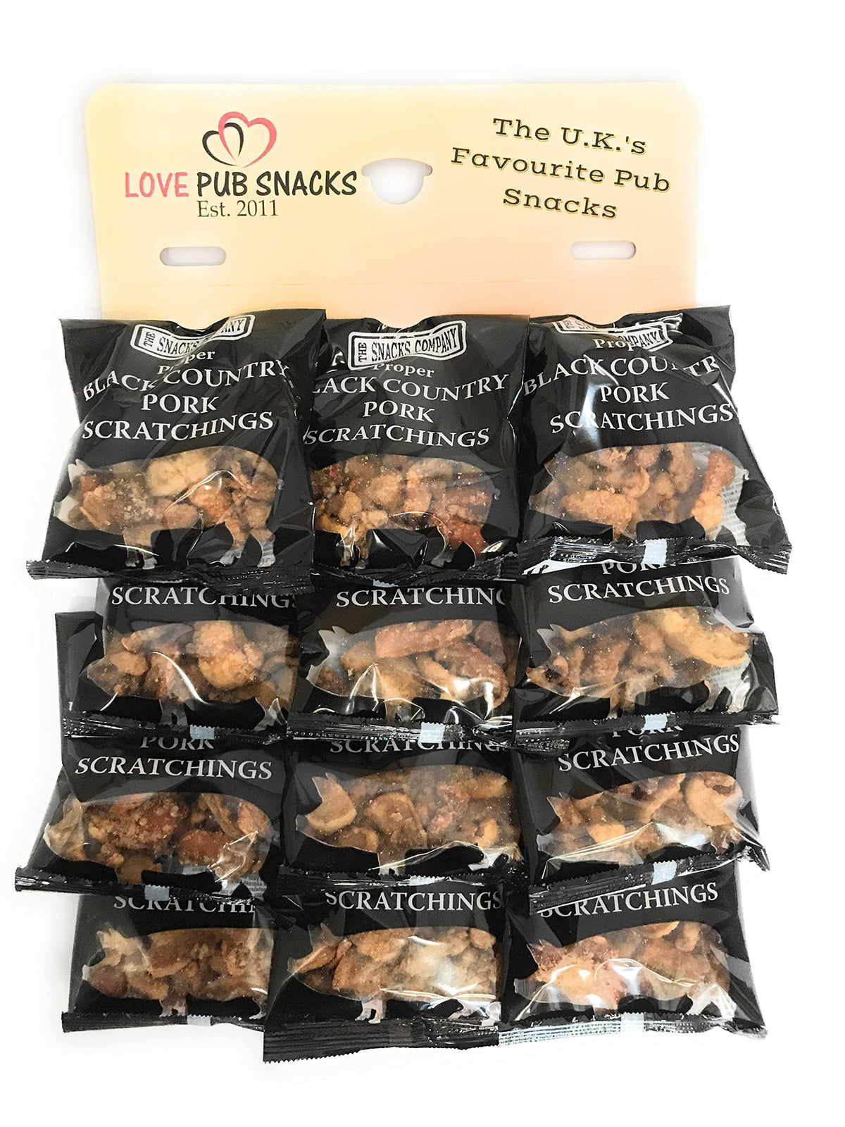 Proper Black Country Pork Scratchings Pub Card 12X60G