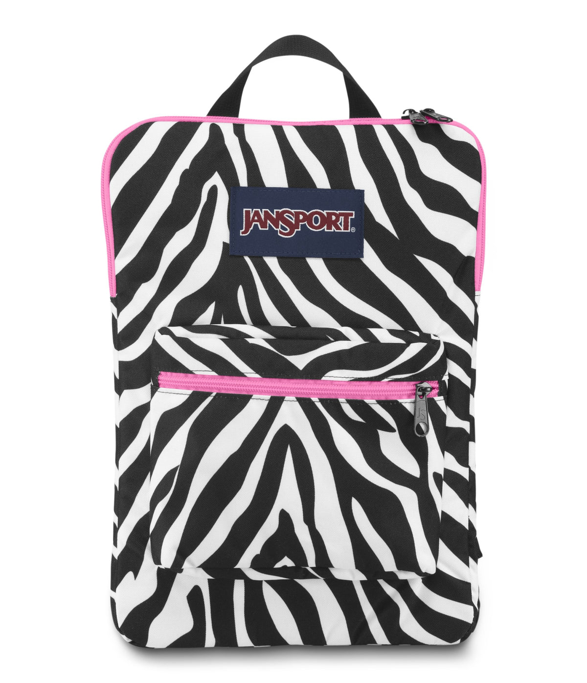 JanSport Superbreak® Sleeve Black/White/Fluorescent Pink Miss Zebra