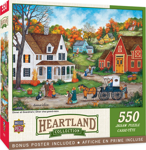 Masterpieces 550 Piece Jigsaw Puzzle for Adults and Family - Dinner At Grandmas - 18"x24"