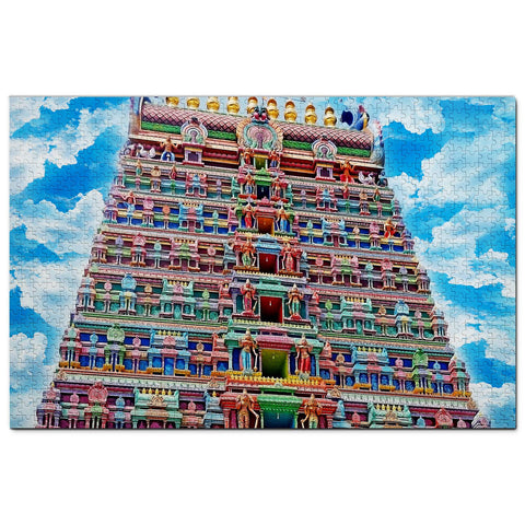 India Jigsaw Puzzle 1000 Piece India Kapaleeshwarar Temple Chennai Puzzle Game Artwork Travel Souvenir Wooden