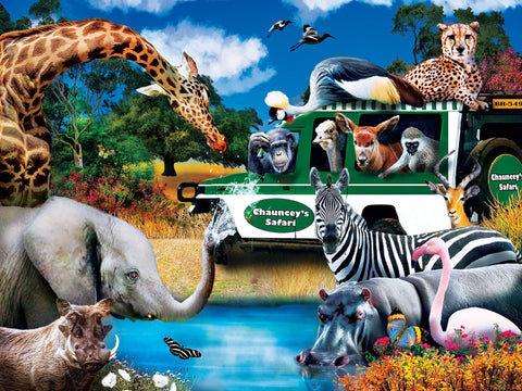 Masterpieces 300 Piece EZ Grip Jigsaw Puzzle - Watering Hole - 18"x24"