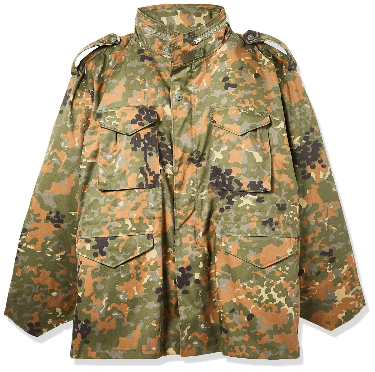 CamoOutdoor Men's Mil-Tec Flecktarn Camouflage M65 Field Jacket Small Green