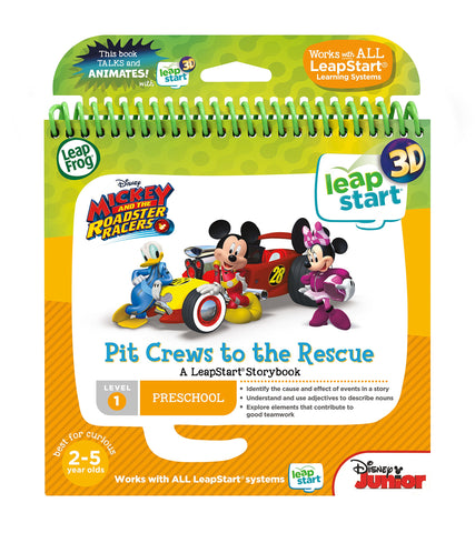 LeapFrog Leapstart Nursery: Mickey and The Roadster Racers Pit Crews to The Rescue Story Book (3D Enhanced)