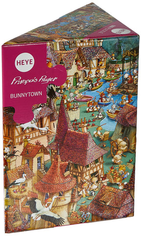 Heye Puzzles - Triangular , 1000 Pc - Bunnytown, Ruyer