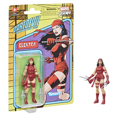 Marvel Hasbro Legends 3.75-inch Retro 375 Collection Elektra Action Figure Toy