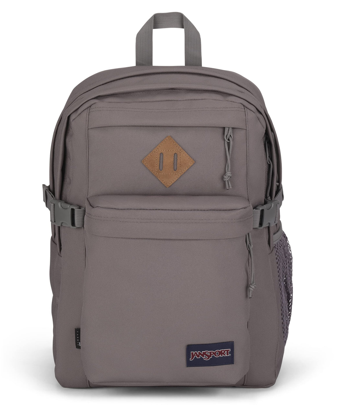 JanSport Main Campus FX Backpack - Travel, or Work Bookbag w 15-Inch Laptop Pack with Leather Trims, Graphite Grey