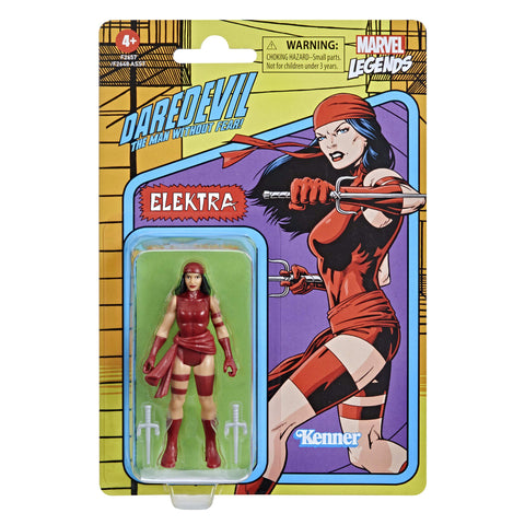 Marvel Hasbro Legends 3.75-inch Retro 375 Collection Elektra Action Figure Toy