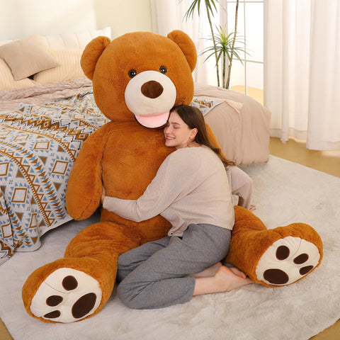 MorisMos Giant Teddy Bear Plush 5 Feet, Large Teddy Bears Stuffed Animals for Girlfriend Boyfriend, 5 Foot Life Size Bear Gifts for Valentine's Day, Baby Shower, Birthday