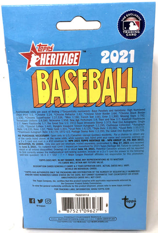 Topps 2021 Heritage Baseball Hanger Pack