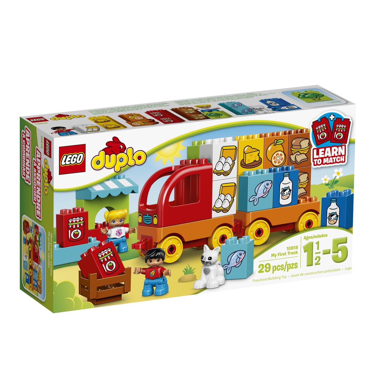 LEGO DUPLO My First Truck 10818, Preschool, Pre-Kindergarten Large Building Block Toys for Toddlers