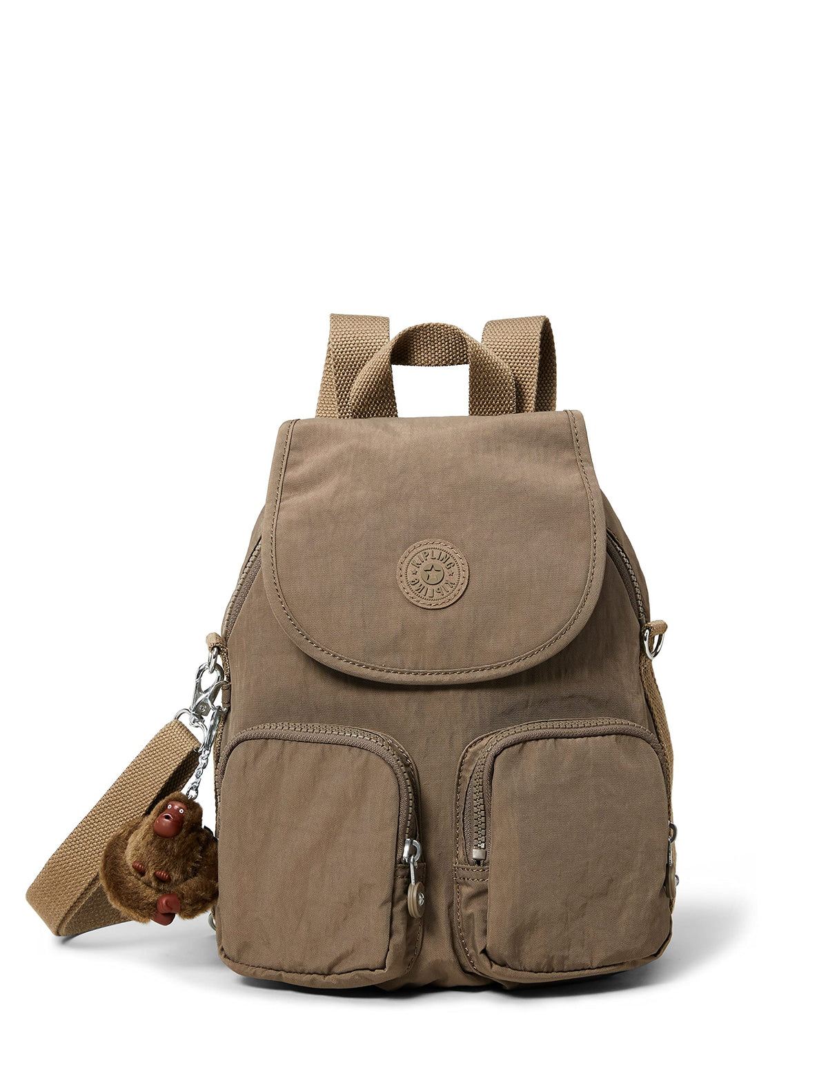 Kipling FIREFLY UP Small backpack (convertible to shoulderbag), True Beige (Brown)