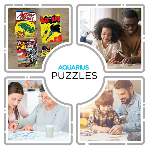 Aquarius Set of 3 DC Comics Puzzles (Three 500 Piece Jigsaw Puzzles) - Glare Free - Precision Fit - Officially Licensed DC Comics Merchandise & Collectibles - 14 x 19 Inches