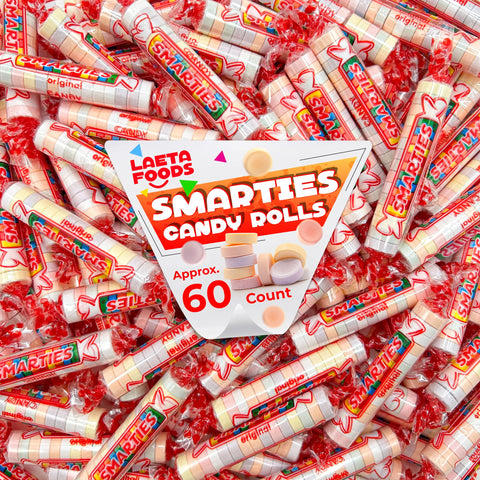 LaetaFood Smarties Candy Rolls Original Flavors (1 Pound Bag)