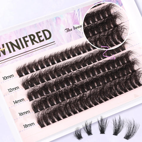 Lash Clusters Thick Eyelash Extension Fluffy Cluster Lashes 18mm Mink Lash Clusters Eyelashes Full Volume DIY Eye Lash Extension Individual Lashes by Winifred