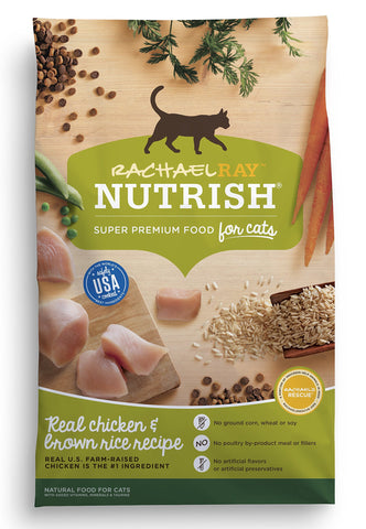 Rachael Ray Nutrish Premium Natural Dry Cat Food, Chicken & Brown Rice Recipe, 3 Pounds