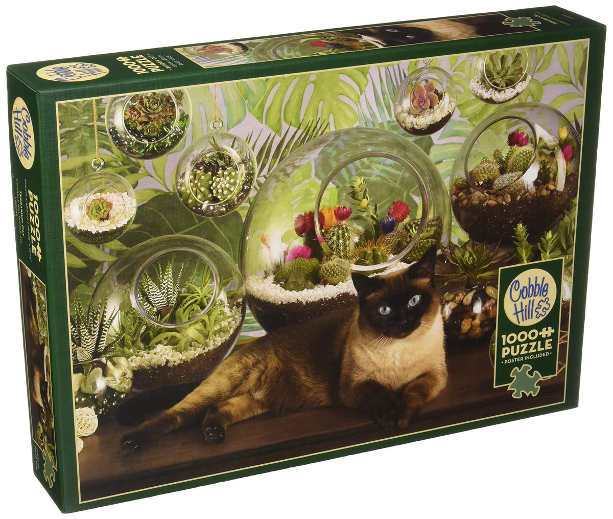 Cobblehill 80049 1000 pc Terrarium Cat Puzzle, Various