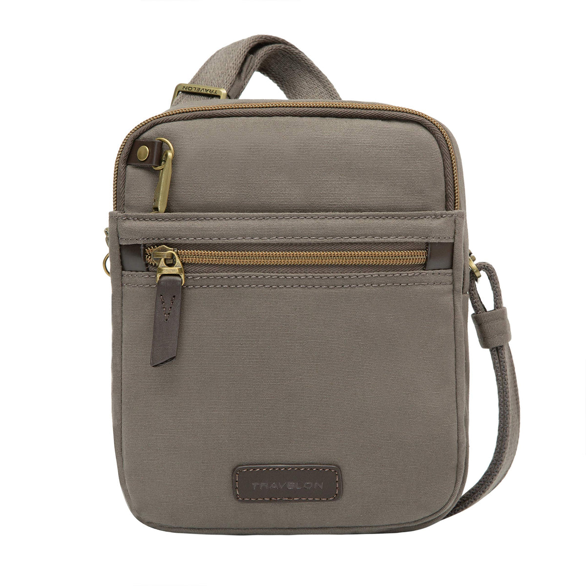 Travelon: Anti-Theft Courier Small N/s Slim Travel Bag - Stone Gray