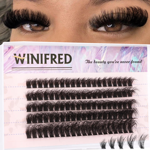 Lash Clusters Thick Eyelash Extension Fluffy Cluster Lashes 18mm Mink Lash Clusters Eyelashes Full Volume DIY Eye Lash Extension Individual Lashes by Winifred