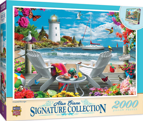 MasterPieces 2000 Piece Jigsaw Puzzle For Adults, Family, Or Kids - Coastal Escape - 39"x27"