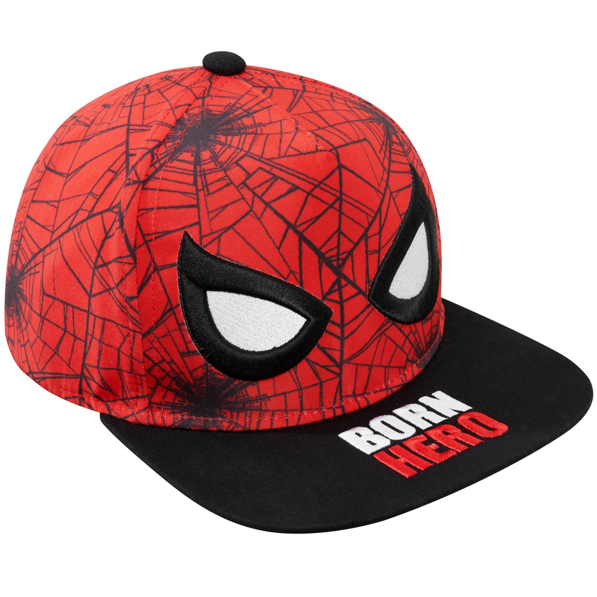 Marvel Spiderman Boys Baseball Cap with Adjustable Strap, Lightweight Snapback Sun Hat for Kids & Teens - Boys Gifts Red/Black