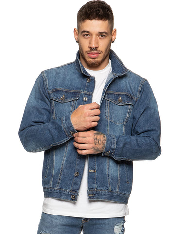 Enzo EZJ391 Mens Denim MSW Jacket L