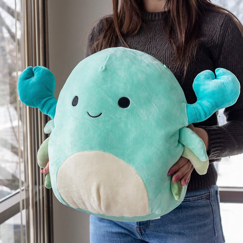 Squishmallows 14" Xandra The Blue Crab - Officially Licensed Kellytoy Plush - Collectible Soft & Squishy Crab Stuffed Animal Toy - Add to Your Squad - Gift for Kids, Girls & Boys - 14 Inch