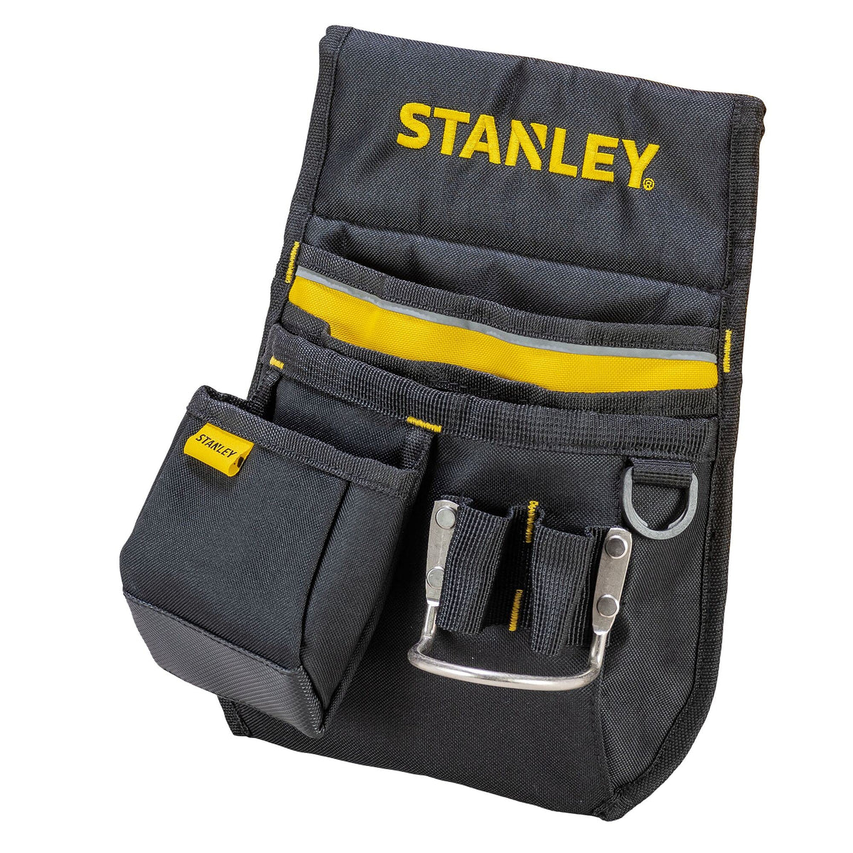 STANLEY Tool Belt Pouch, Double Pocket Storage Organiser, Hammer Loop, 1-96-181