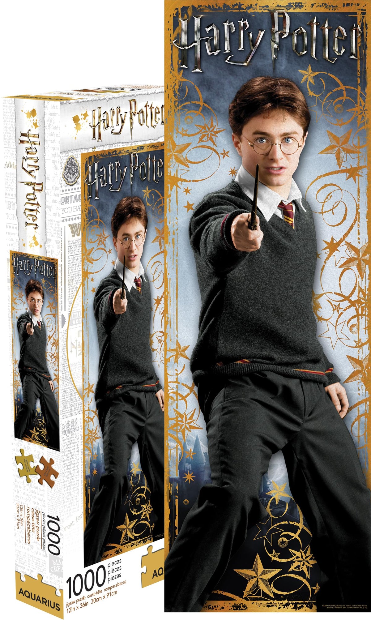 AQUARIUS Harry Potter Puzzle Harry (1000 Piece Jigsaw Puzzle) - Officially Licensed Harry Potter Merchandise & Collectibles - Glare Free - Precision Fit - 13x36in