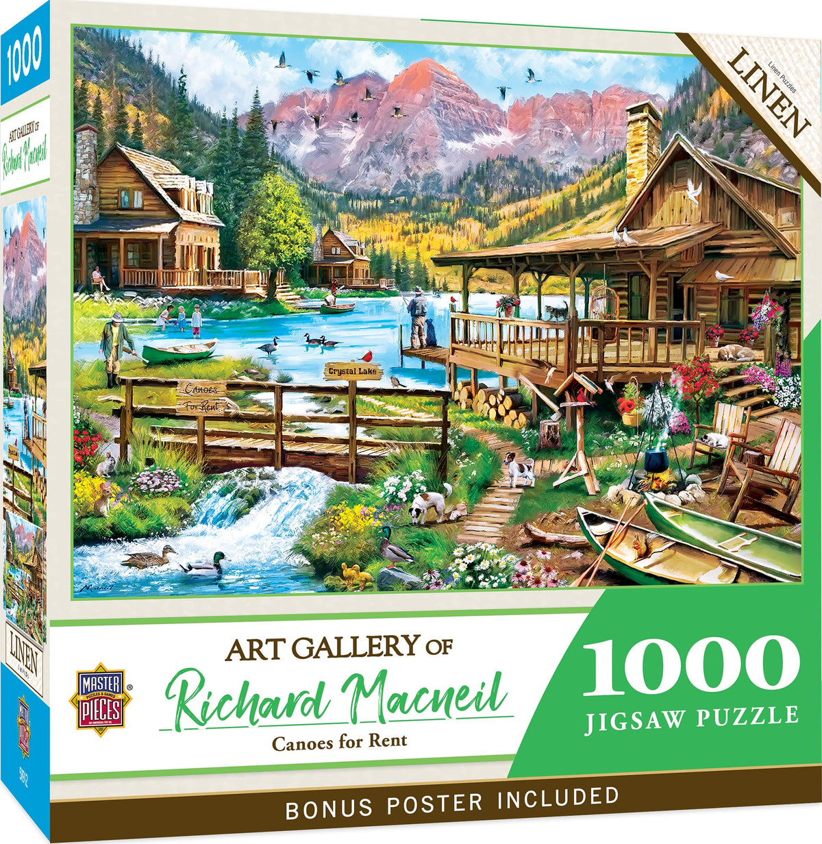 MasterPieces 1000 Piece Jigsaw Puzzle for Adults, Family, Or Kids - Canoes for Rent - 19.25"x26.75"