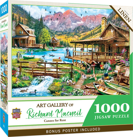 MasterPieces 1000 Piece Jigsaw Puzzle for Adults, Family, Or Kids - Canoes for Rent - 19.25"x26.75"