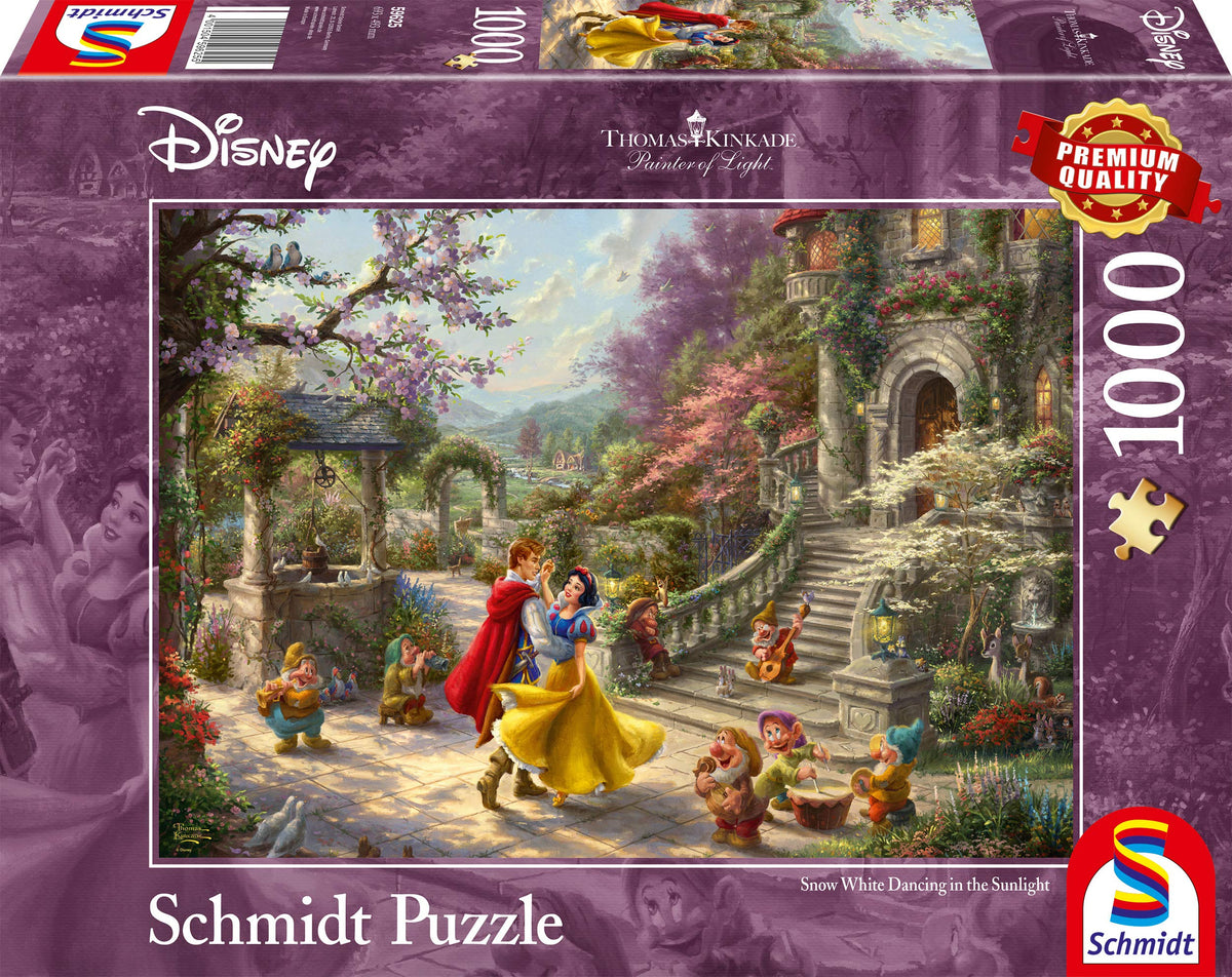 Schmidt | Thomas Kinkade: Disney Snow White - Dancing with The Prince - 1,000 Pieces | Adult Jigsaw Puzzle | Ages 12+