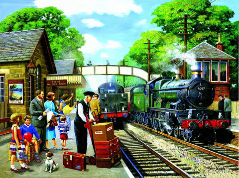 SUNSOUT INC - The Train to The Coast - 1000 pc Jigsaw Puzzle by Artist: Kevin Walsh - Finished Size 20" x 27" - MPN# 13730