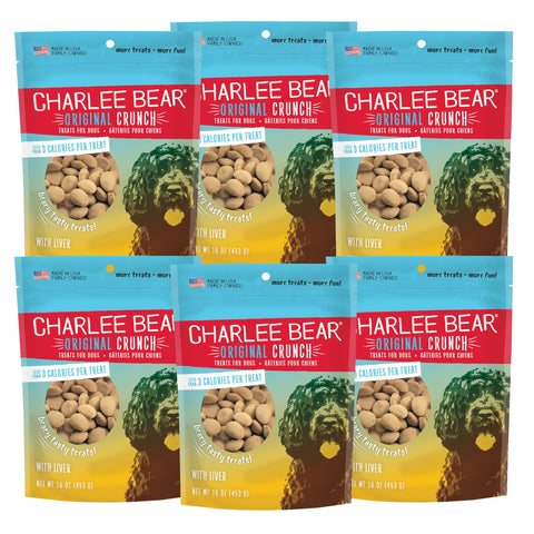 Charlee Bear Dog Treats with Liver (6 Pack) 16 oz Each