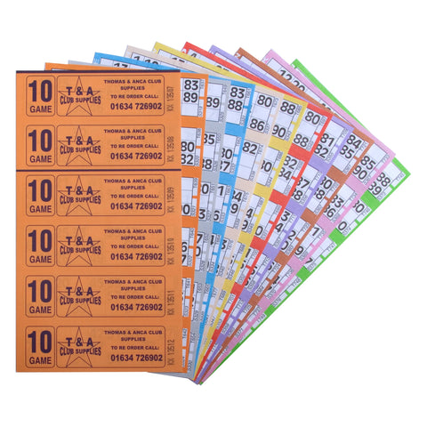 Jumbo 750 10 PAGE GAMES BINGO TICKETS 6 TO VIEW BINGO BOOKS