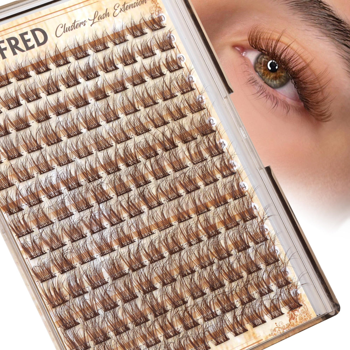 Natural Brown Lash Clusters Brown Lash Extension Wispy Lash Clusters Dark Brown Eyelash Clusters Natural Brown Individual Lashes DIY Brown Cluster Eyelash Extensions by Winifred