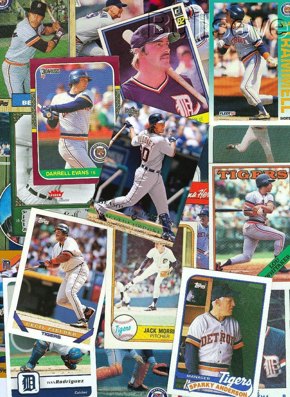 Detroit Tigers Baseball Cards - 200 Card Assortment