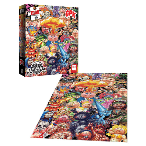 USAOPOLY Garbage Pail Kids Yuck 1000 Piece Jigsaw Puzzle | 35th Anniversary of GPK | Officially Licensed Garbage Pail Kids Merchandise | Collectible Puzzle Featuring Original GPK Favorites , Red