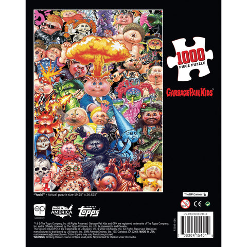 USAOPOLY Garbage Pail Kids Yuck 1000 Piece Jigsaw Puzzle | 35th Anniversary of GPK | Officially Licensed Garbage Pail Kids Merchandise | Collectible Puzzle Featuring Original GPK Favorites , Red