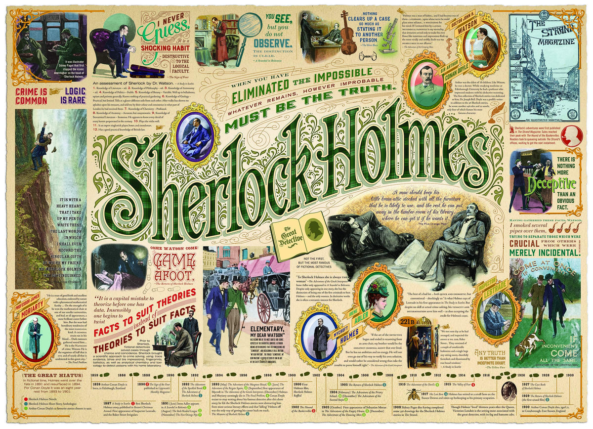 Cobble Hill 1000 Piece Puzzle - Sherlock - Sample Poster Included