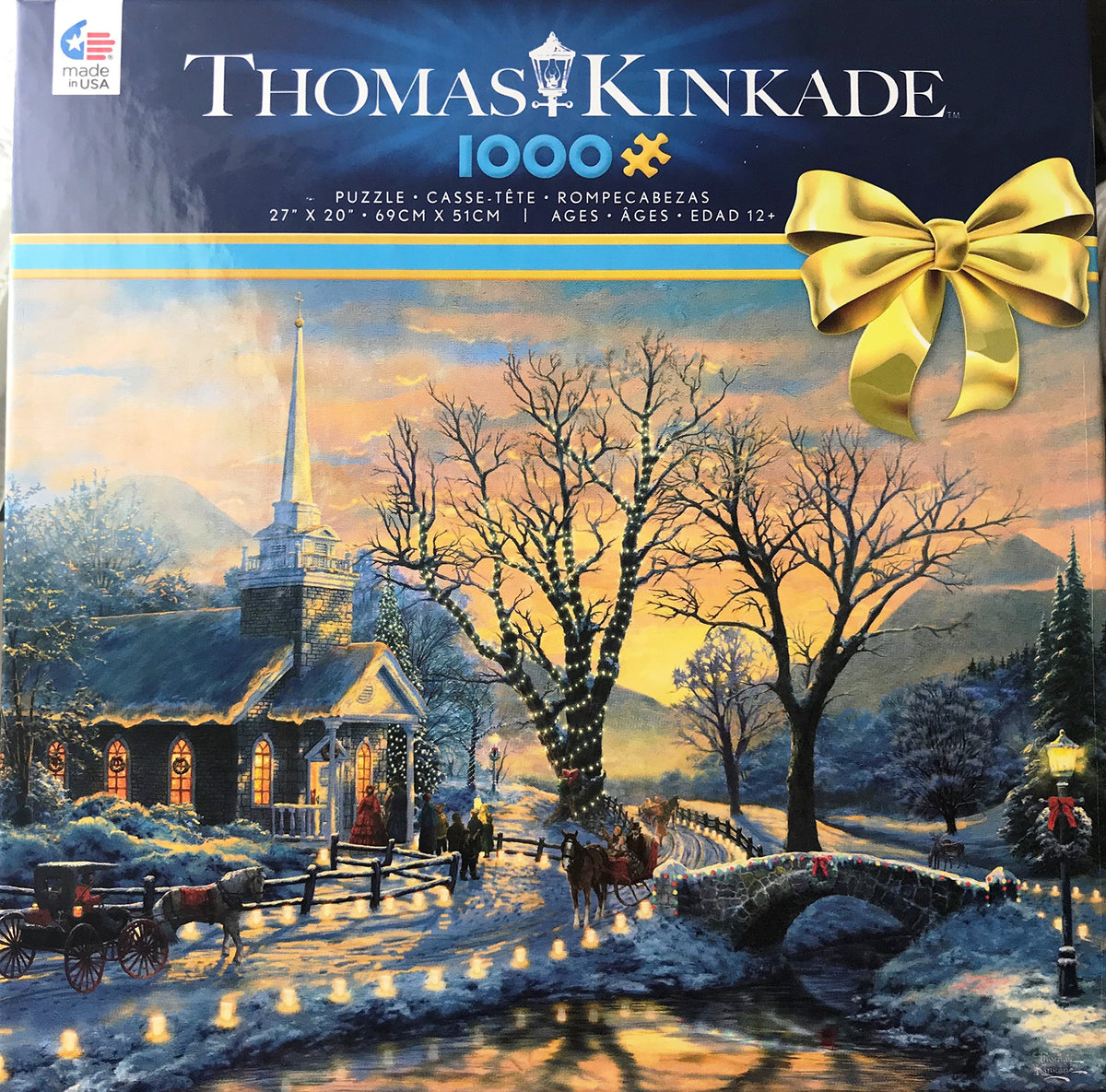 Ceaco Thomas Kinkade - Holiday Evening Sleigh Ride Jigsaw Puzzle (1000 Pieces)