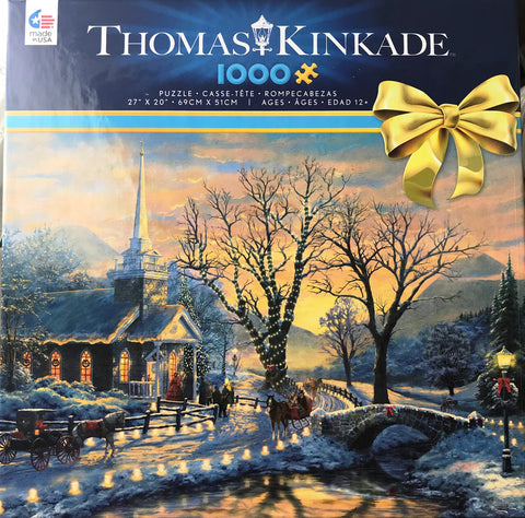 Ceaco Thomas Kinkade - Holiday Evening Sleigh Ride Jigsaw Puzzle (1000 Pieces)