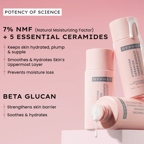 Hyphen 7% Ceramides-NMF Face Toner Essence | 5% Glass Skin Blend with Rice Water-100ml